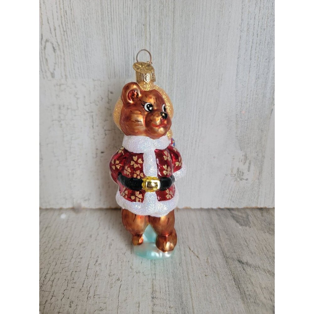 Radko gifts to Bears glass glitter ornament‎ Xmas